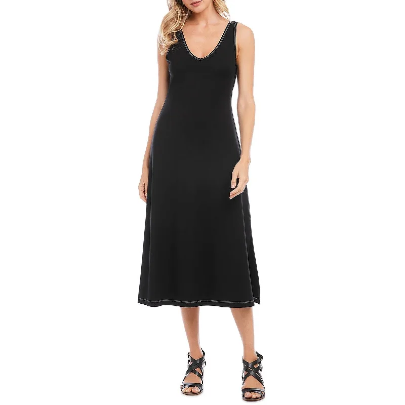 Karen Kane Womens Fitted VNeck Midi Dress