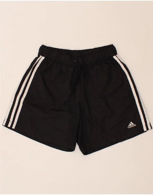 ADIDAS Womens Sport Shorts UK 10 Small Black Polyester