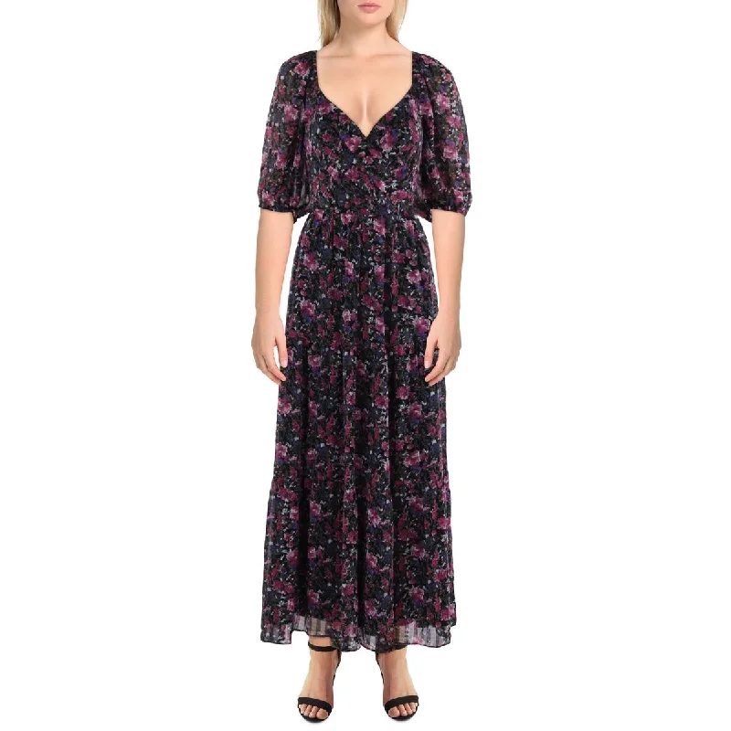 Lucy Paris Womens Linden Pintuck Long Maxi Dress