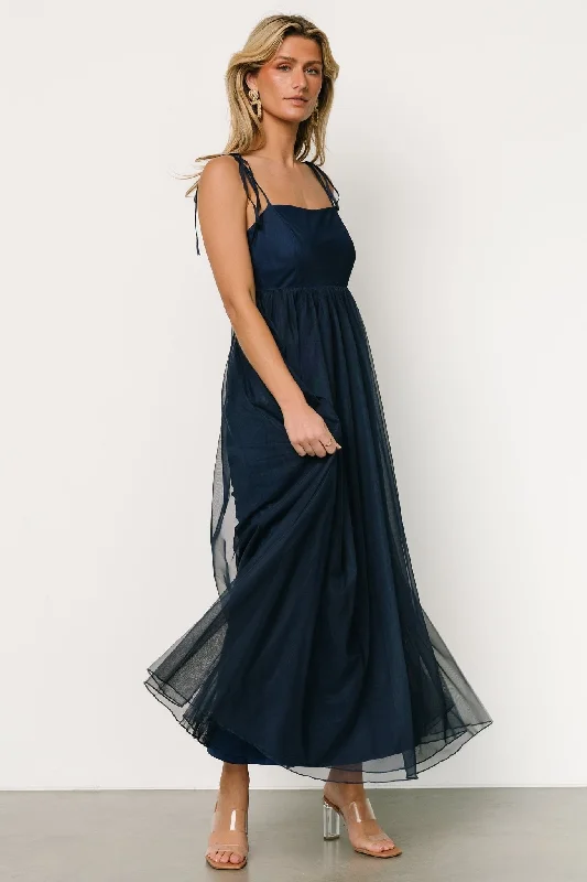 Fiona Tulle Maxi Dress | Midnight Blue