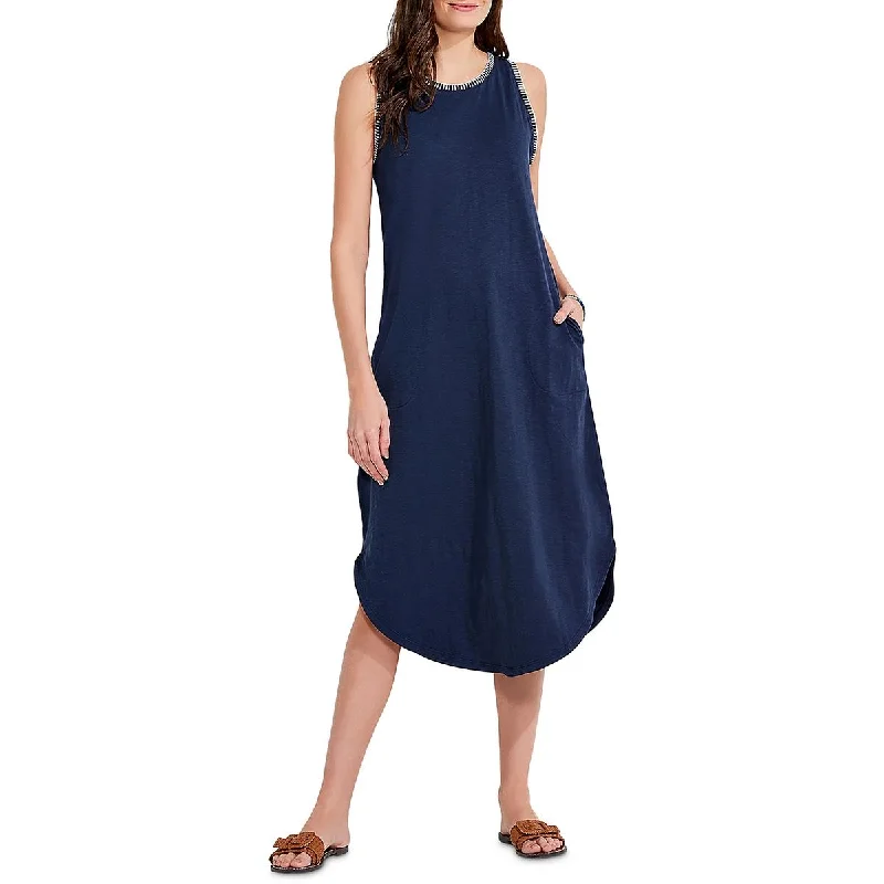 Nic + Zoe Womens Scoop Neck Long Maxi Dress