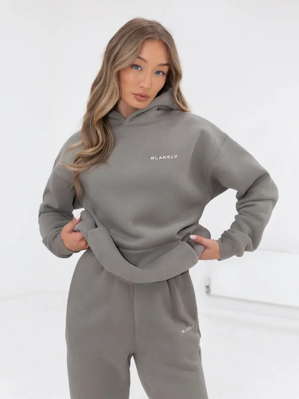 Series Oversized Hoodie - Stone Grey