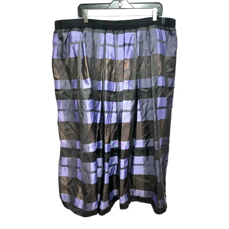 Skirt Midi By Joan Rivers In Plaid Pattern, Size: 2x