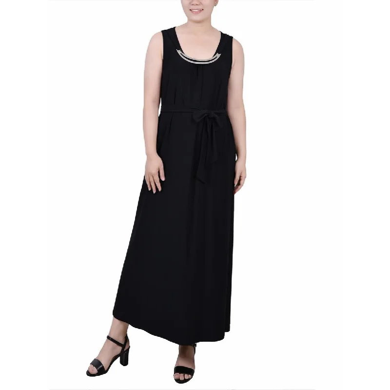 NY Collection Womens Petites Embellished  Maxi Dress