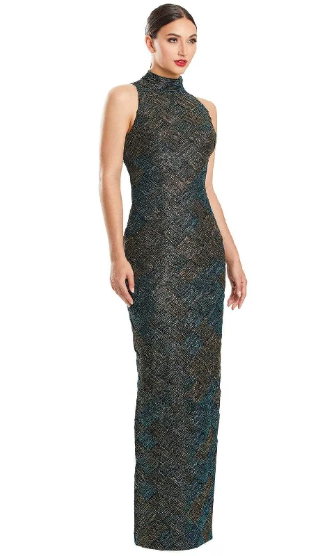 Alexander by Daymor 1893F23 - High Neck Column Evening Dress