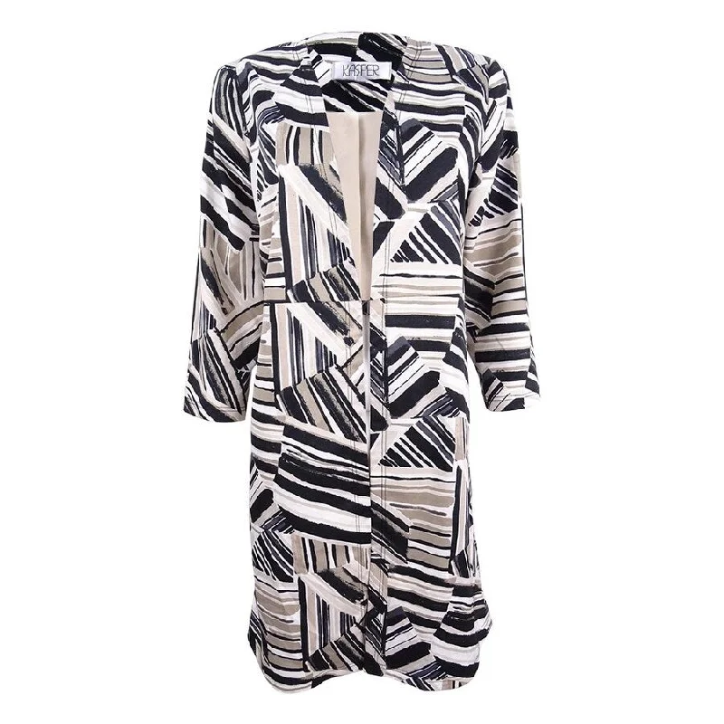 Kasper Women's Abstract-Print Ottoman Jacket