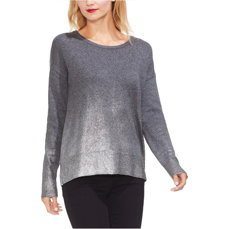 Vince Camuto Womens Ombre Foil Pullover Sweater