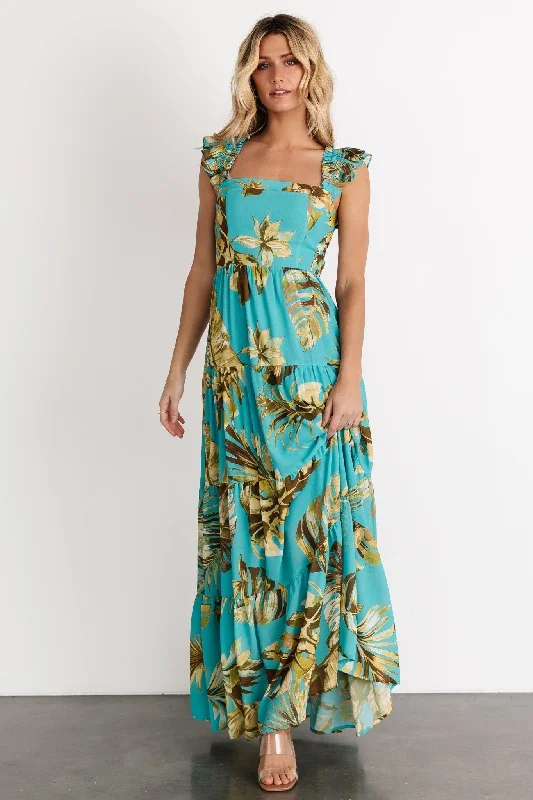 Encinitas Maxi Dress | Caribbean Blue Print