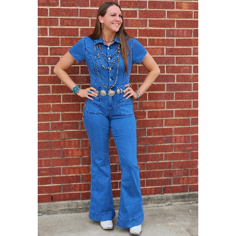 Denim Button Jumpsuit