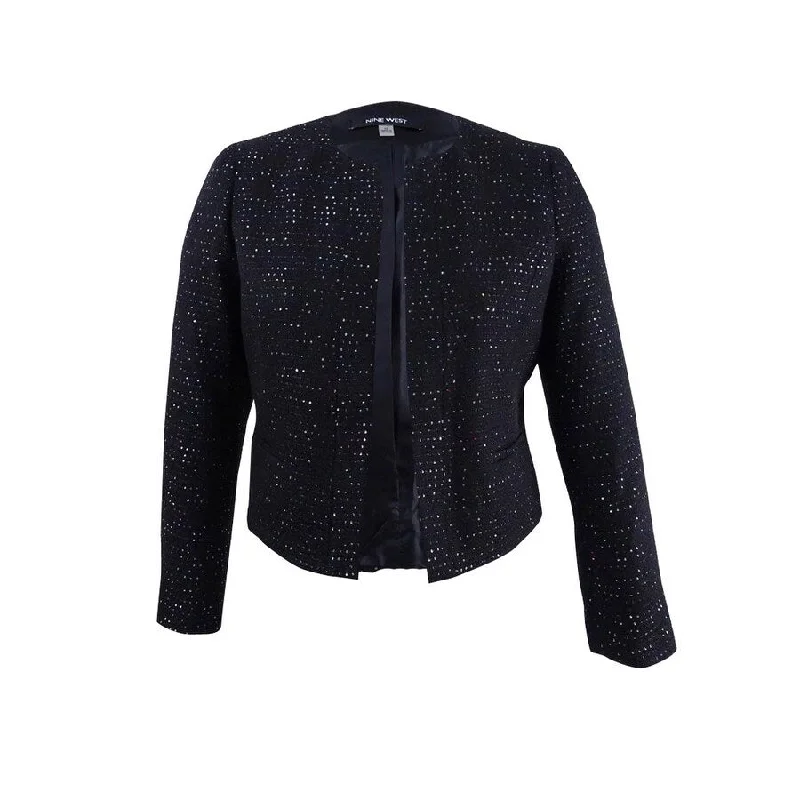 Nine West Women's Sequined Tweed Blazer