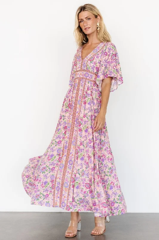 Elissa Maxi Dress | Pink Multi Floral