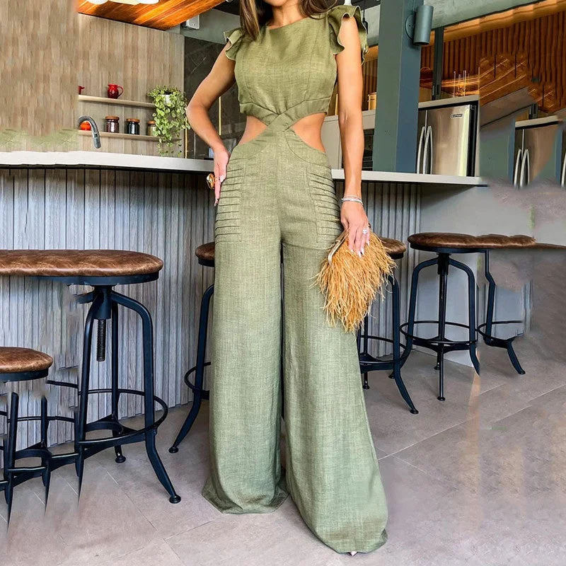 Sexy Summer Ruffled Design Jumpsuits for Women