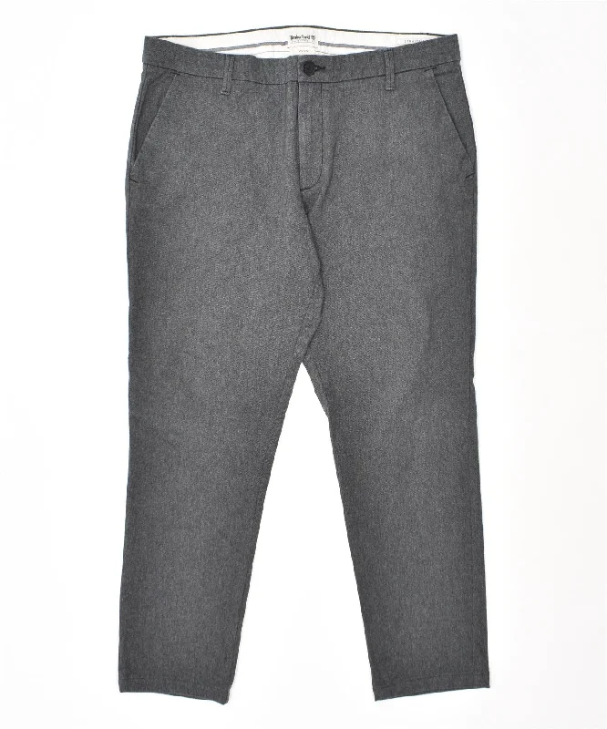 TIMBERLAND Womens Suit Trousers W36 L28 Grey Cotton