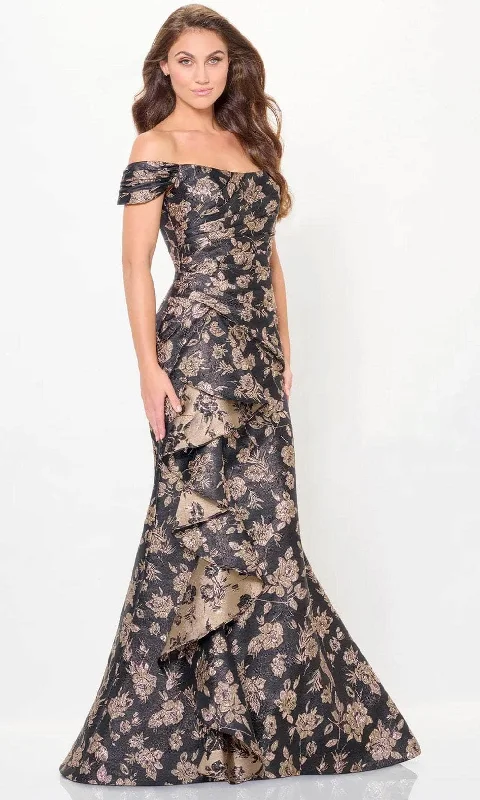 Montage by Mon Cheri M905 - Off Shoulder Brocade Evening Dress