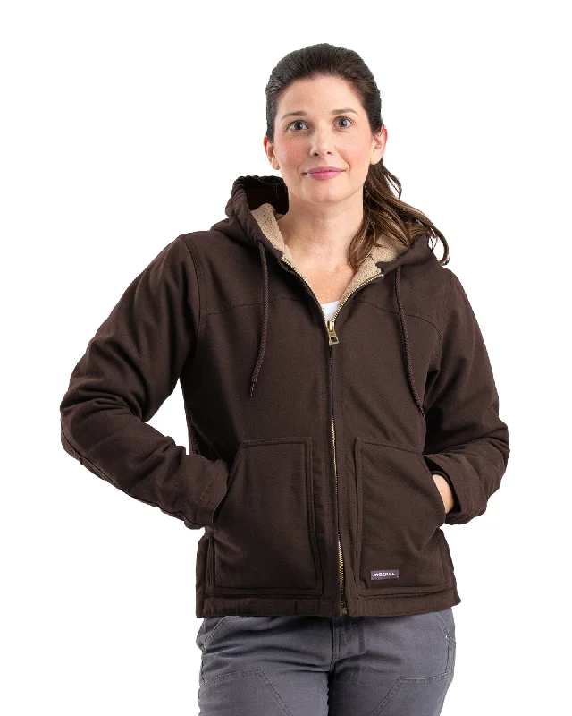 Women's Sherpa-Lined Duck Hooded Jacket