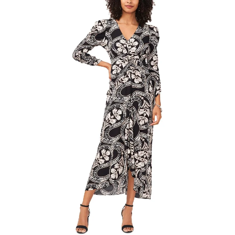 MSK Womens Printed Rayon Maxi Dress