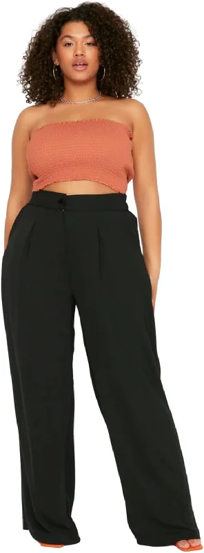 Plus Size Wide Leg Trousers