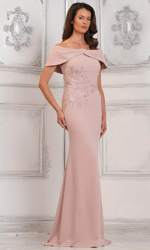 Rina di Montella RD3114 - Embroidered Midriff Evening Dress