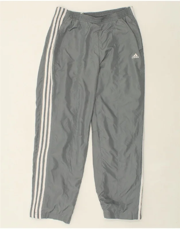 ADIDAS Womens Tracksuit Trousers UK 16 Large Grey Polyester