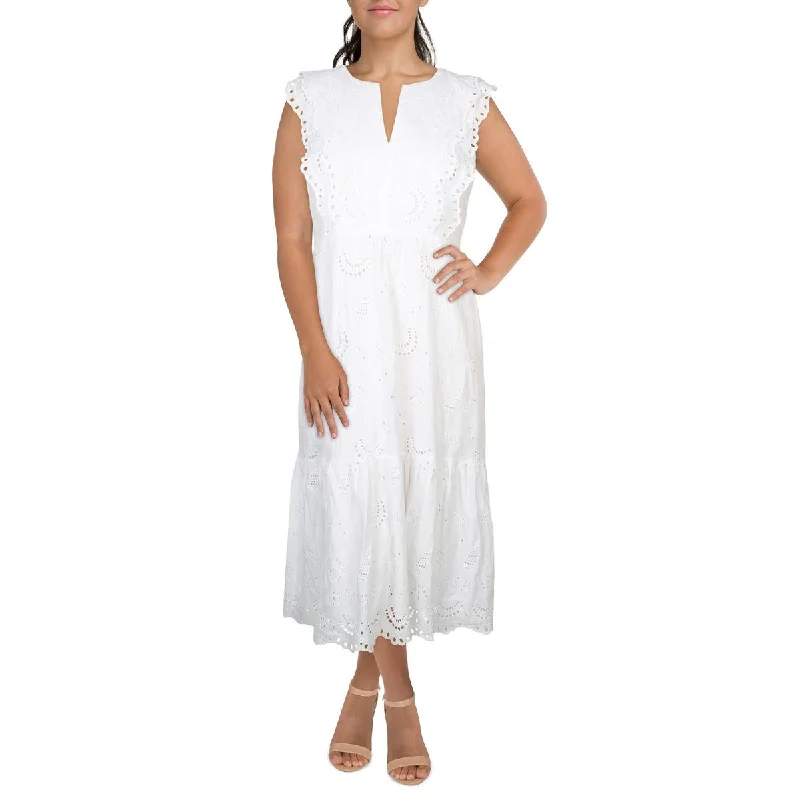 Vineyard Vines Womens Eyelet Cotton Maxi Dress