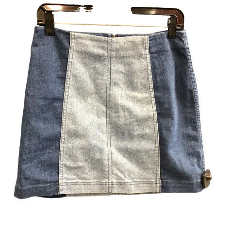 Skirt Mini & Short By Free People In Blue Denim, Size: 8