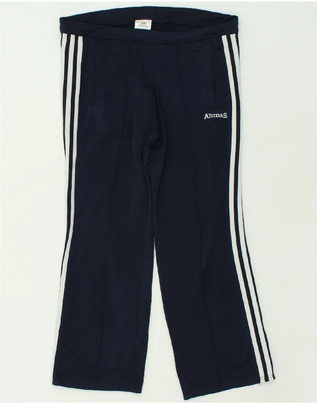 ADIDAS Womens Graphic Tracksuit Trousers UK 8 Small  Navy Blue Polyester