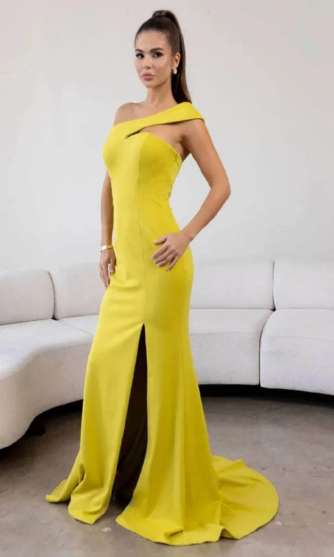 Terani Couture 241E2416 - One Shoulder Cut In Evening Dress