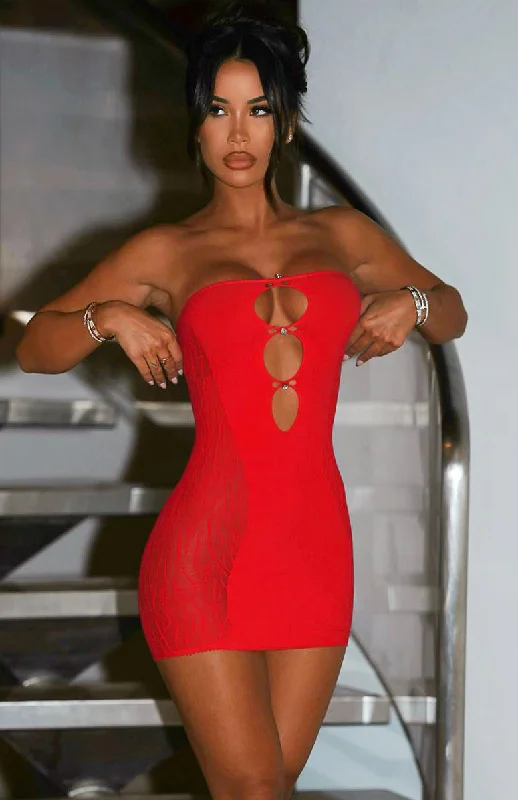 Attention Seeker Mini Dress Red