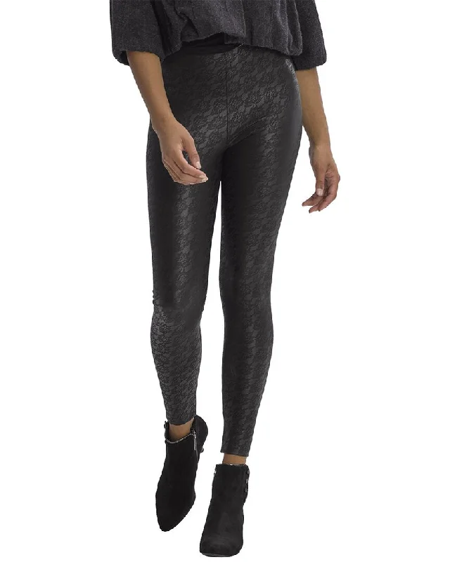 HUE Lacy Leatherette Hi Rise Legging