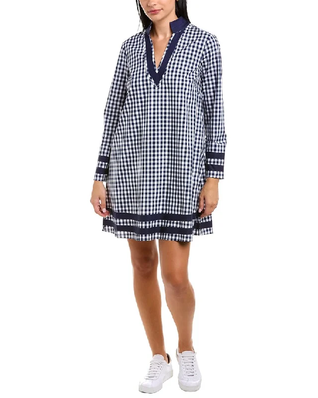 Sail to Sable Gingham A-Line Tunic Dress