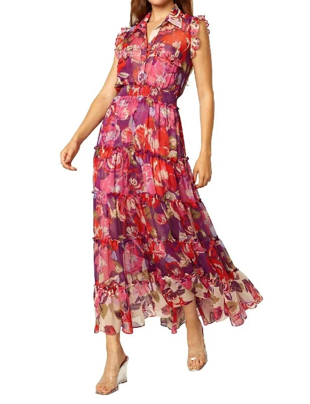 Trina Dress in Coming Up Roses Mix