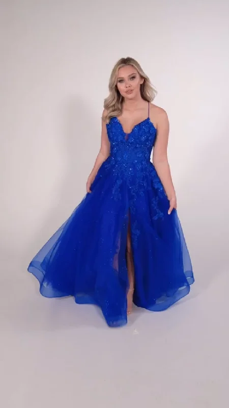 Ellie Wilde Long Lace A-Line Prom Dress EW34042